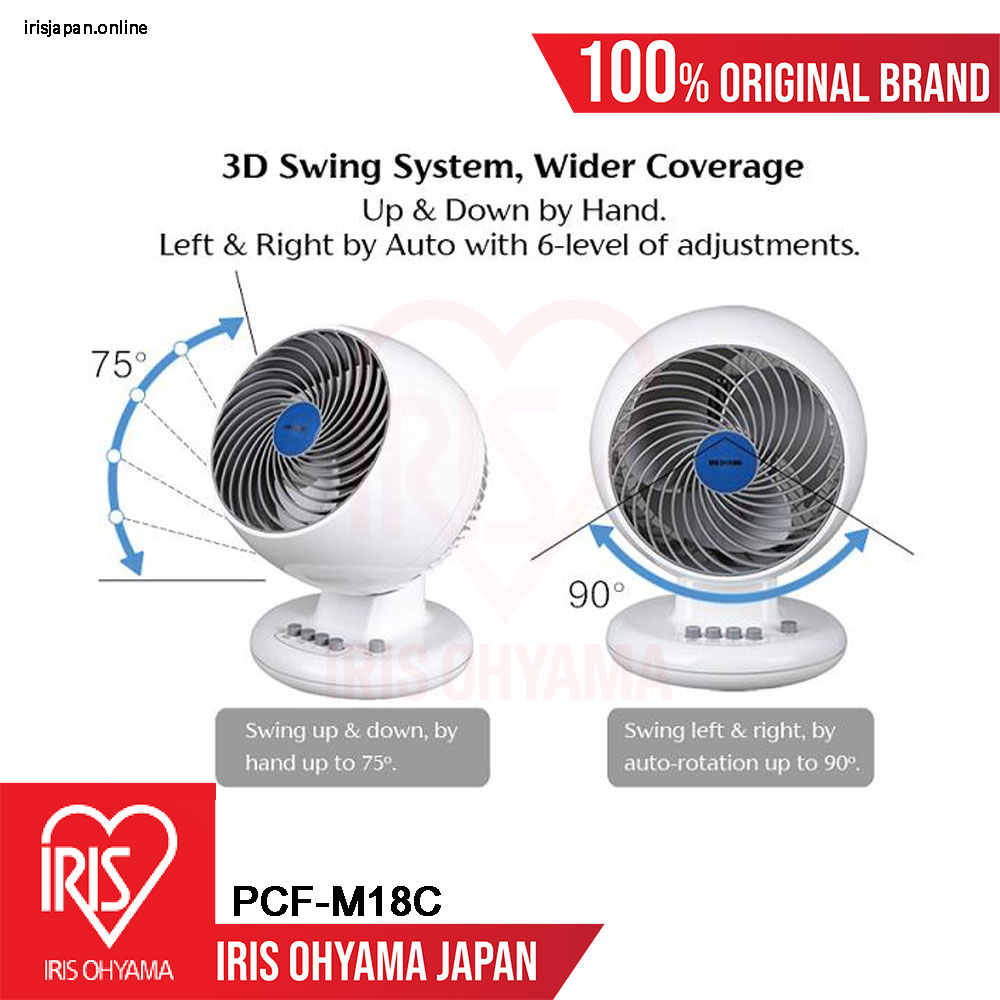 Desktop Oscillating Air Circulator Vortex Wind Fan (PCF-M18C)